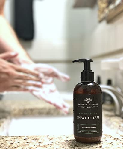 Unscented Natural Shaving Cream for Sensitive Skin - Hypoallergenic & Handcrafted in USA