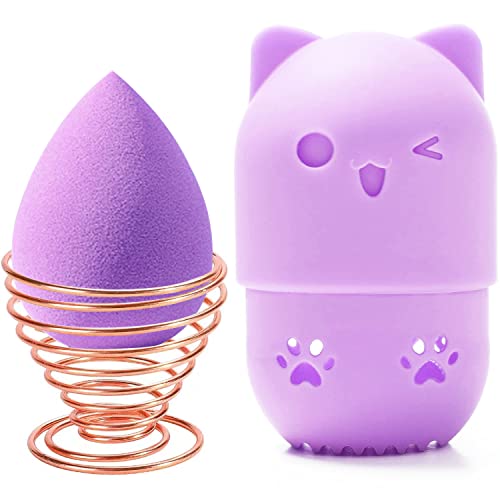 MR LION Makeup Sponge Holder & Travel Case Set - 2 Beauty Blenders