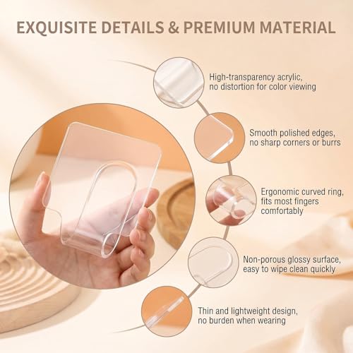 2Pcs Acrylic Makeup Mixing Palettes for Foundation Eyeshadow Nail Art