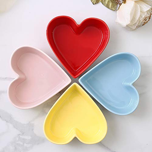 Sizikato Heart Shaped Ceramic Bowl for Snacks & Desserts