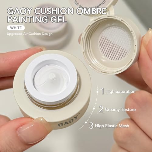 GAOY Ombre Patting Gel with Sponges - No Wipe Nail Art Polish