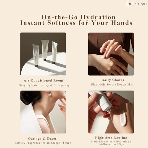 Dear Irean Hand Cream Gift Set for Women - 5PCS Travel Size Moisturizing Lotion