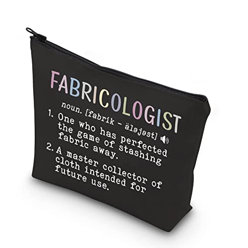 FABRICOLOGIST Sewing Crafting Lover Gift Bag - Multi-purpose Zipper Pouch for Makeup, Jewelry, Stationery