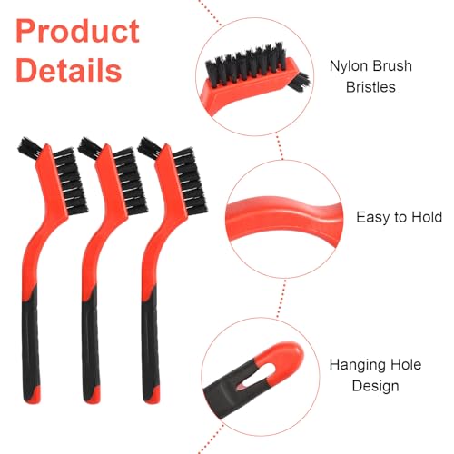 8-Piece Nylon Cleaning Brush Set for Stubborn Dirt Removal