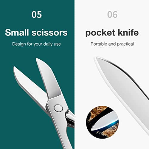 Small Multifunctional Nail Clipper Set with Files Scissors & Knife - MR.GREEN