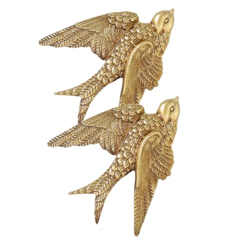 YARNOW Swallow Wall Art - 2pcs Resin Bird Decor for Home & Garden