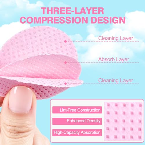 Lint-Free Nail Wipes - 400PCS Non-Woven Absorbent Pads