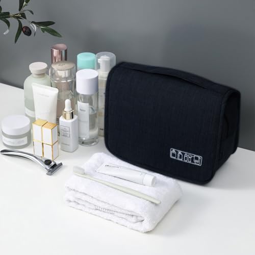 Sechunk Water-Resistant Toiletry Bag with Hanging Hook
