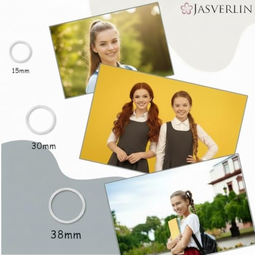 Clear Hair Elastics 2000 Pcs - Small, Medium, Large TPU Rubber Bands