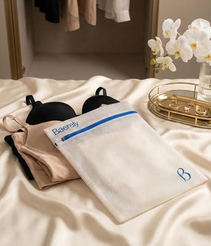 Laundry Bags for Delicates - 2 Pack High-Density Mesh 12x16 in Pearl White