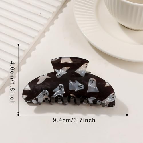WULIUFLY Halloween Ghost Hair Claw Clips for Women & Girls - Black, Color-8