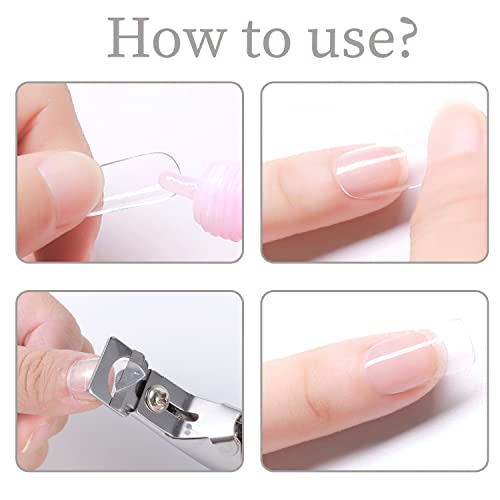 SUMAJU Professional Acrylic Nail Clipper - Ergonomic Stainless Steel with Curved Handle