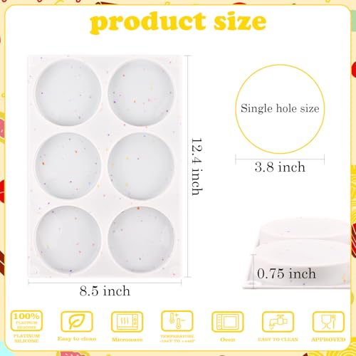 HUAKENER Silicone Muffin Top Pan Set - 3 Pcs Non-Stick Baking Molds