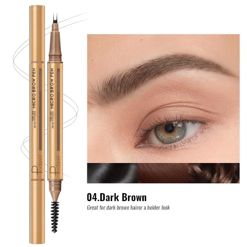 Pudaier 2 Pack Double-Tip Microblading Eyebrow Pen - Dark Brown