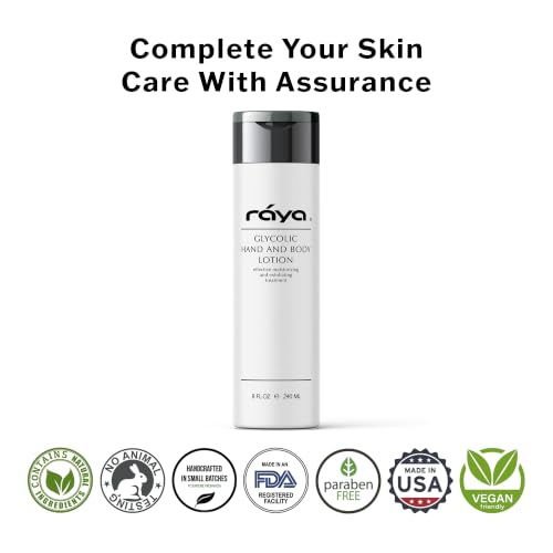 Raya Glycolic Acid Hand and Body Lotion – Exfoliating AHA Moisturizer