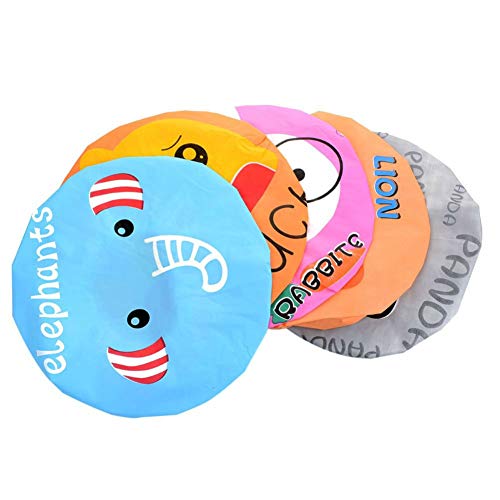 Reusable Waterproof Shower Caps Set for Women & Family - 5 Pack