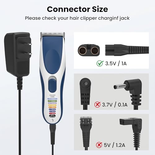 3.5V Charger for Wahl 9649 Color Pro Clipper | 1.8m Cable