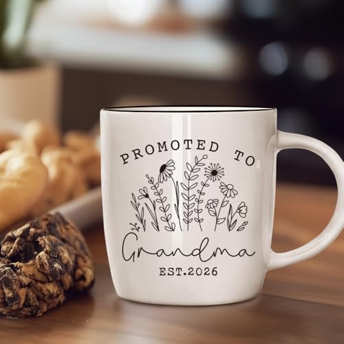 Promoted to Grandma 2026 Coffee Mug - Unique Gift for Expecting Grandmothers