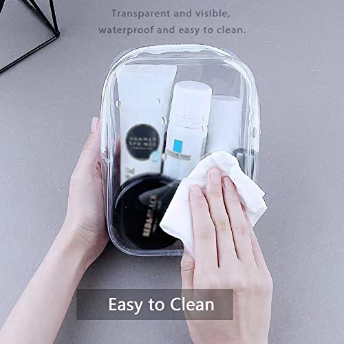 Buminee TSA Approved Clear Makeup Bag - 6.6" x 2.3" x 4.7"