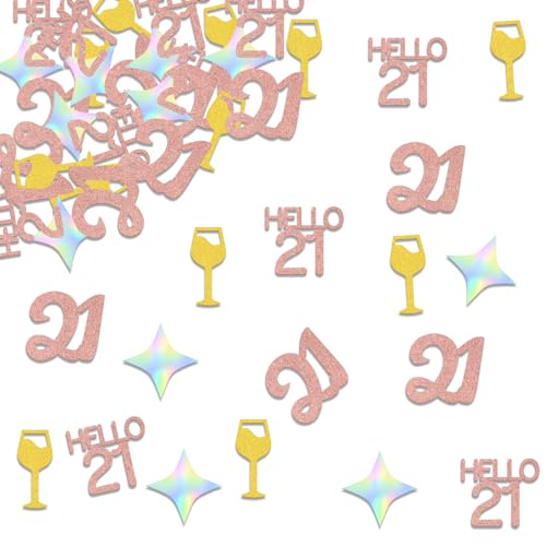 21st Birthday Confetti - 200 PCS Party Decoration Supplies