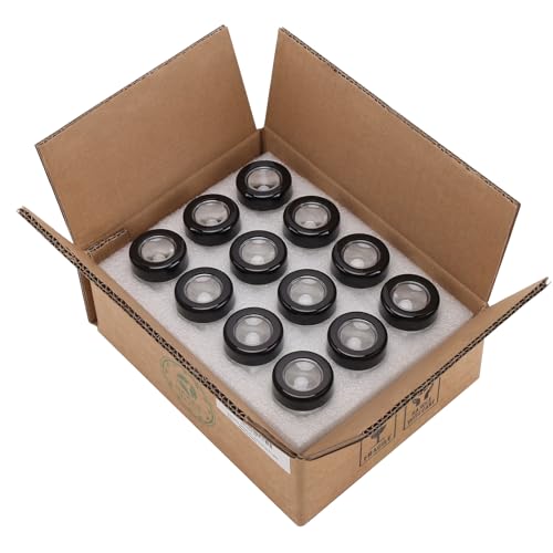 12 Pack Green Nexus 30g Glass Jars with Magnifying Lid for Cosmetics