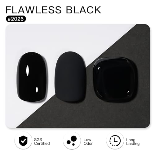 GAOY Black Gel Nail Polish - 16ml Long-Lasting UV Cure