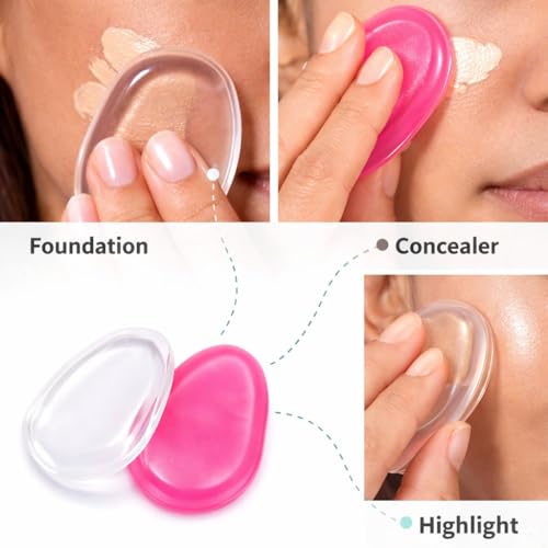 Silicone Makeup Sponge 2-Pack - Reusable Non-Absorbent Blender