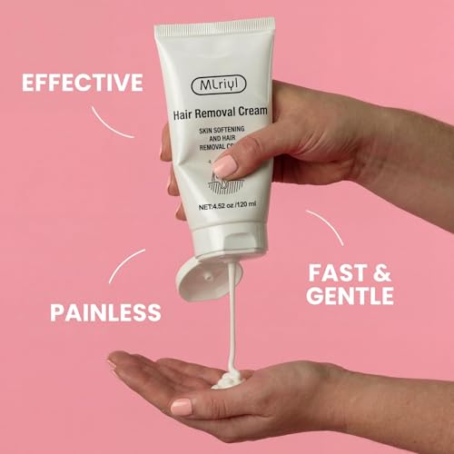 Body Hair Removal Cream for Women, Painless & Fast Acting for Legs, Bikini Line & Underarms, Sensitive Skin Friendly Depilatory Cream, 4.52 Oz
