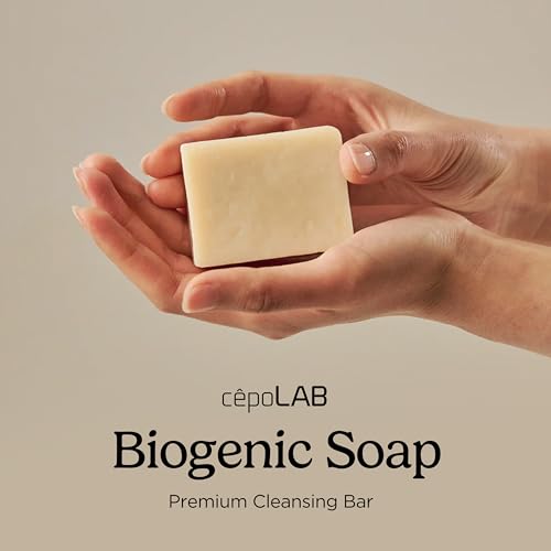 CEPOLAB Biogenic Face & Body Soap with 25% CLEPS, Hydrating Cold Process Cleanser, Olive Oil & Lavender Oil, 3.53 oz