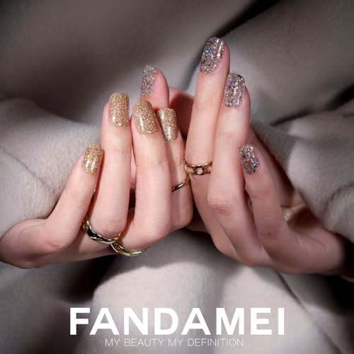 Fandamei Press On Nails - 576PCS Short Square & Round Styles