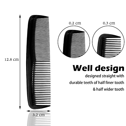 Soft 'N Style 4-Pack Durable Hair Combs Set - Fine & Wide Tooth