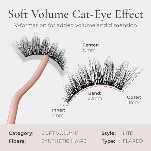 House of Lashes Iconic Lite Faux Mink False Eyelashes - Reusable Wispy Lashes