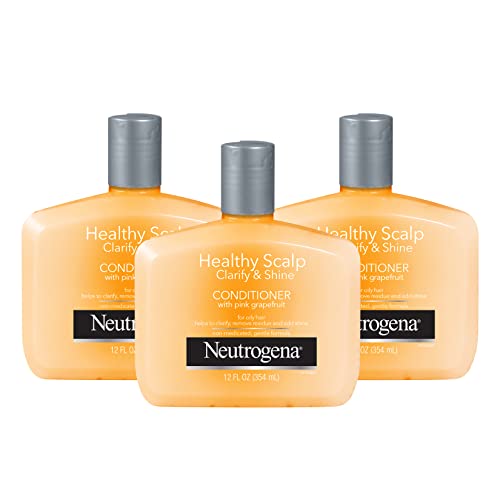 Neutrogena Clarify & Shine Conditioner for Oily Hair & Scalp, Pink Grapefruit, 3-Pack