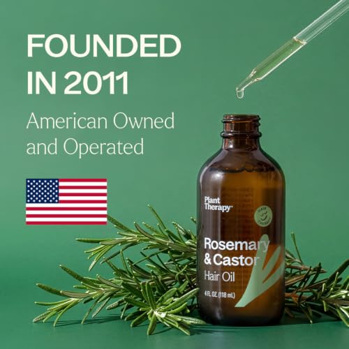Plant Therapy Rosemary & Castor Oil Hair Treatment for Growth & Shine - 4 oz