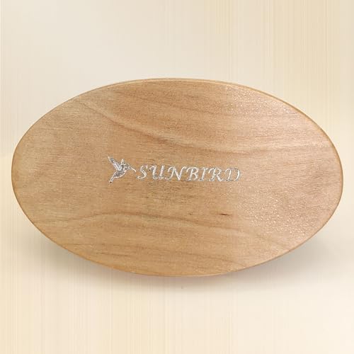 SUNBIRD Men's Boar Bristle Beard Brush - Solid Wood Grooming Tool