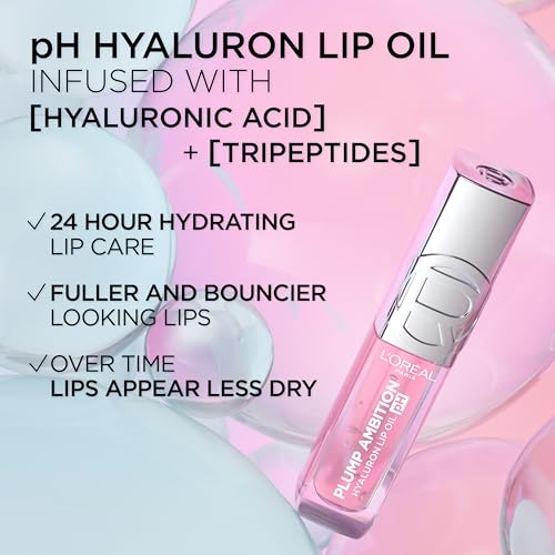 L'Oreal Paris Plump Ambition Hyaluron Lip Oil - Color Changing Tint 24HR Hydration