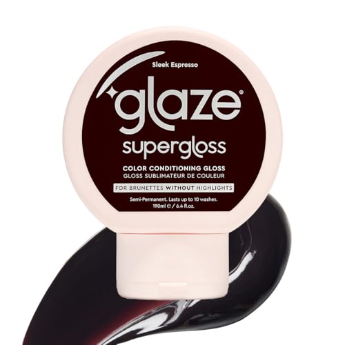 Glaze Supergloss Sleek Espresso - Hydrating Semi-Permanent Hair Gloss 6.4 Fl Oz
