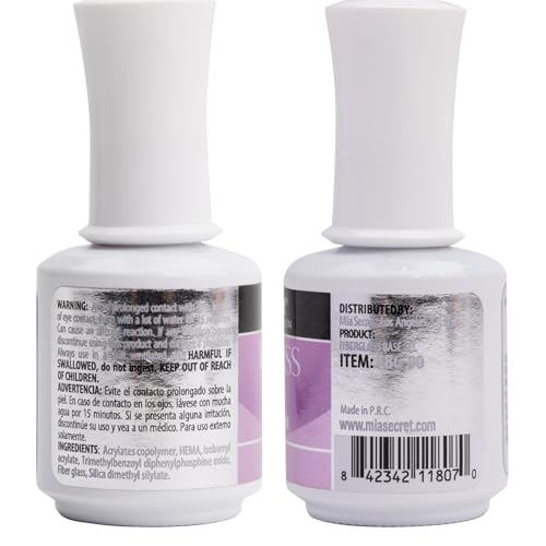Mia Secret Fiber Glass Base Gel 0.5 Fl Oz for Nail Strength & Repair