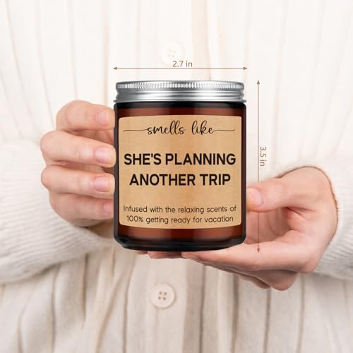 LEADO Lavender Travel Candle – Funny Gift for Women & Travelers