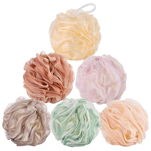 Large Bath Loofah Sponge Set 6x 75g Exfoliating Body Scrubbers for Shower