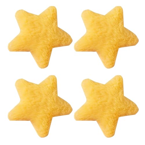 Yellow Star Hairpins - 4 Pcs Soft Anti-Slip Bangs Clips