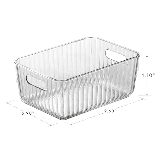 BINO The Gatsby Collection Small Clear Plastic Storage Bins