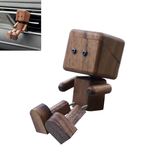 Shaking Wooden Man Figurine - 3-Inch Kinetic Wood Decor