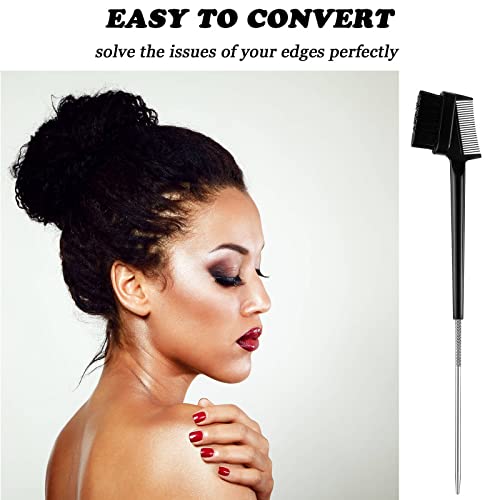 6-Piece Hair Styling Set with Edge Brush and Rat Tail Comb
