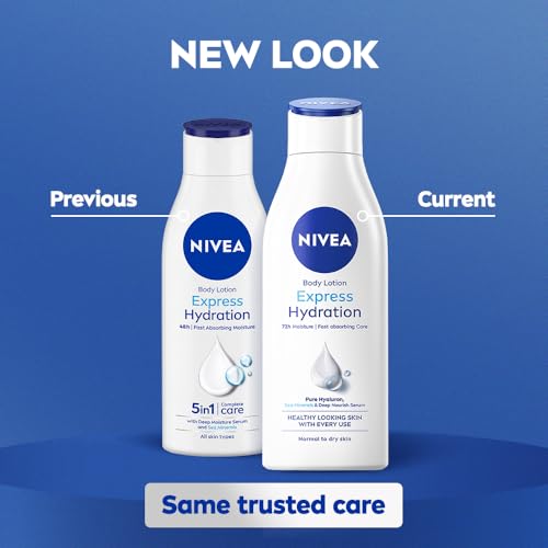 NIVEA Express Hydration Body Cream for Normal Skin, 13.52 Fl Oz