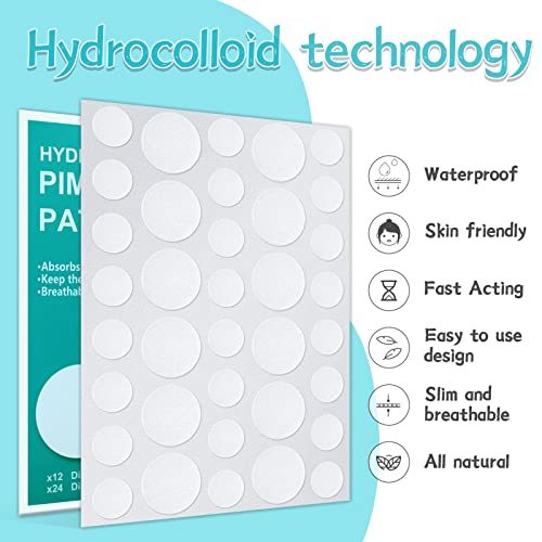 180 Hydrocolloid Acne Patches for Fast Pimple Treatment