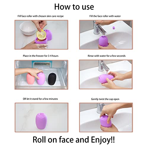 Evmliy 2-Pack Ice Roller for Face & Body - Reduce Puffiness & Fine Lines