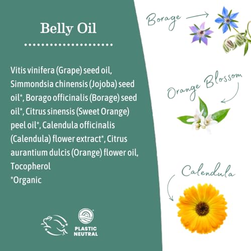 Earth Mama Belly Bundle Pregnancy Kit - 8 fl oz Butter & 4 fl oz Oil - Self Care Gift Set for Pregnancy & Postpartum Skin Care Recovery - Maternity & Postpartum Essentials