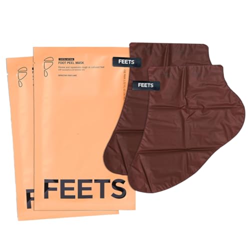 FEETS Foot Peel Mask - Exfoliating Treatment for Cracked Heels (2-Pack)