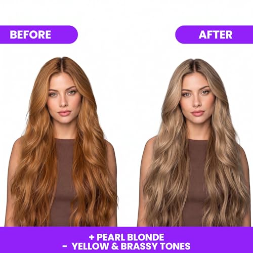 Blondz Only Blonde Pearl Purple Toning Shampoo with Argan Oil - 11.8 Fl Oz
